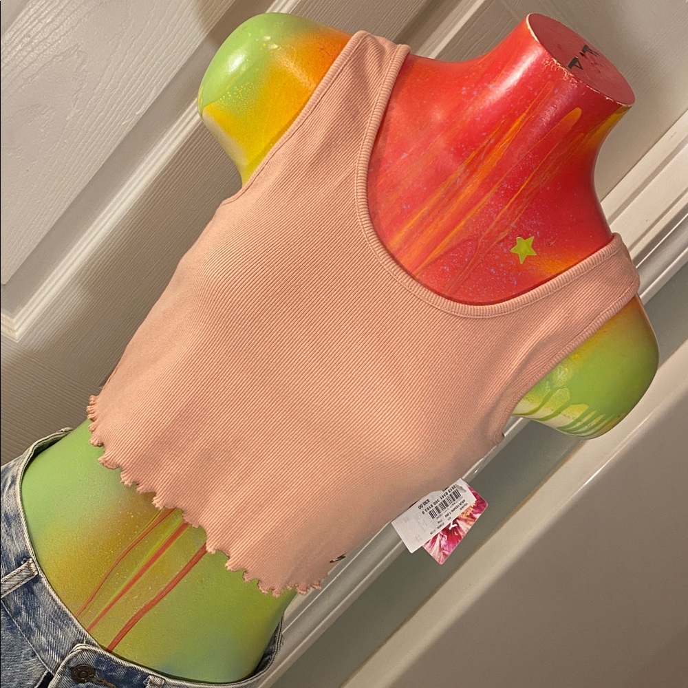 Roxy Ribbed Clay Pink Tank Top NWTs